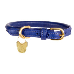 Collar redondo de cuero para perro Shires Digby & Fox Marino Azul marino