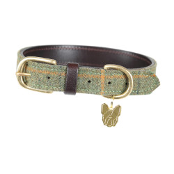 Collar para perro de tweed Shires Digby & Fox Cuadros rojo / amarillo / azul Motifs