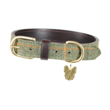 Collar para perro de tweed Shires Digby & Fox Cuadros rojo / amarillo / azul Motifs