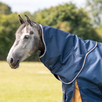 Cuello para manta de exterior Plus Lite Shires Highlander Marino Azul marino