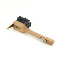 Cureta con cepillo Premium Shires Ezi-Groom Madera Beige