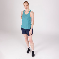 Camiseta sin mangas de algodón React Shires Aubrion Bruma Azul