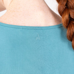 Camiseta sin mangas de algodón React Shires Aubrion Bruma Azul