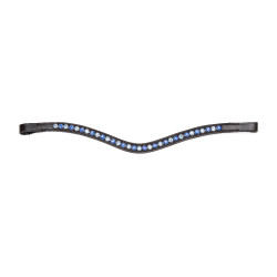 Frontal con strass azul Shires Velociti Gara Negro