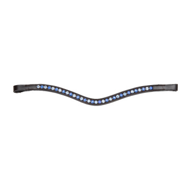 Frontal con strass azul Shires Velociti Gara Negro