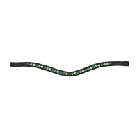 Frontal de strass verde Shires Velociti Gara Negro