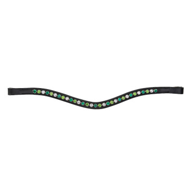 Frontal de strass verde Shires Velociti Gara Negro