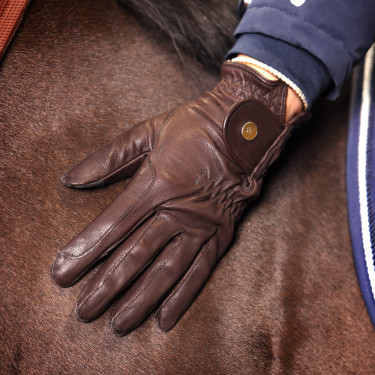 Guantes de equitación Estade Shires Aubrion Castaño Marr&amp;amp;amp;oacute;n