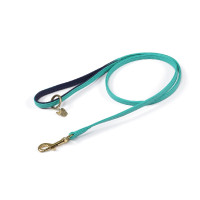 Correa para perro de cuero acolchado Shires Digby & Fox Aqua Azul