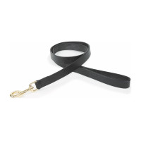 Correa para perro de cuero plano Shires Digby & Fox Negro