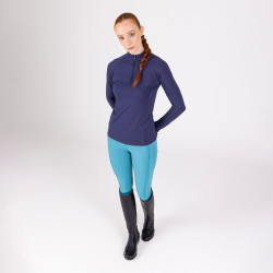 Leggings de equitación React Non-Stop Shires Aubrion Bruma Azul
