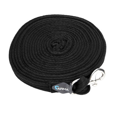 Cuerda de trabajo con correa acolchada Shires Negro
