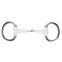Muserola de anillas plana partida EquiKind Softie Shires Acero Gris