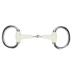 Muserola de anillas plana partida EquiKind Softie Shires Acero Gris