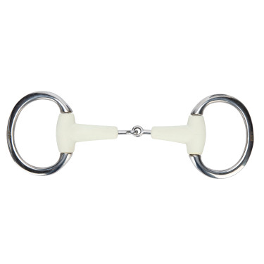Muserola de anillas plana partida EquiKind Softie Shires Acero Gris