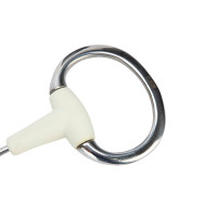 Muserola de anillas plana partida EquiKind Softie Shires Acero Gris