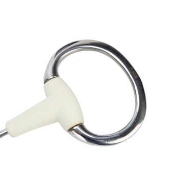 Muserola de anillas plana partida EquiKind Softie Shires Acero Gris