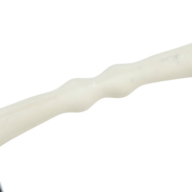 Muserola Baucher con cañón curvo EquiKind Softie Shires Acero Gris