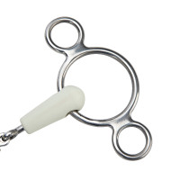 Mors Gag de dos anillas de doble rotura EquiKind Softie Shires Acero Gris