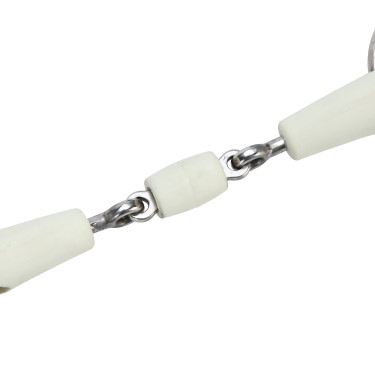 Mors Gag de dos anillas de doble rotura EquiKind Softie Shires Acero Gris