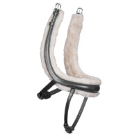 Muserola francesa curvada polar Shires Velociti Rapida Negro