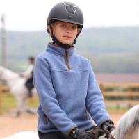 Forro polar de media cremallera Core jinete joven Shires Aubrion Azul