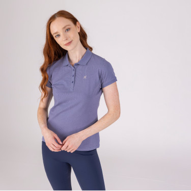 Polo de manga corta Equestrian Shires Aubrion Tormenta Azul