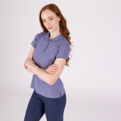 Polo de manga corta Equestrian Shires Aubrion Tormenta Azul