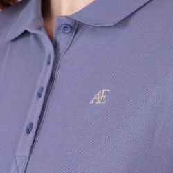 Polo de manga corta Equestrian Shires Aubrion Tormenta Azul