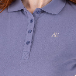 Polo de manga corta Equestrian Shires Aubrion Tormenta Azul