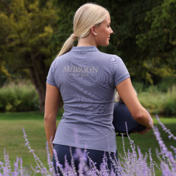 Polo de manga corta Equestrian Shires Aubrion Tormenta Azul