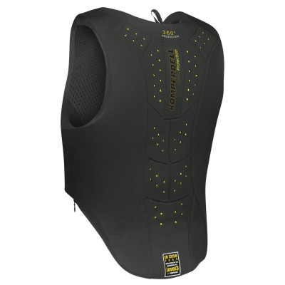 Chaleco de protección Komperdell Frontzip Junior Negro