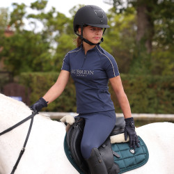 Capa base de manga corta Equestrian joven jinete Shires Aubrion Medianoche Azul