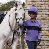 Sudadera con botones Equestrian joven jinete Shires Aubrion Medianoche / brezo