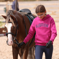 Sudadera con capucha React joven jinete Shires Aubrion Fucsia Rosa