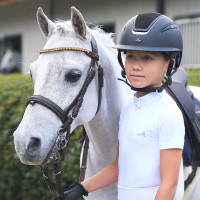 Polo de competición de manga corta Euro-Star Isabeau para niño/a Blanco