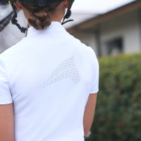 Polo de competición de manga corta Euro-Star Isabeau para niño/a Blanco