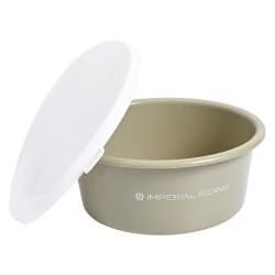 Cubo comedero con tapa 6L Imperial Riding Basic Oliva clara Verde