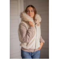 Bombers Pénélope Lyon réversible mujer Crudo Blanco
