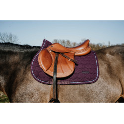 Manta de silla mixta Equithème Honey Burdeos