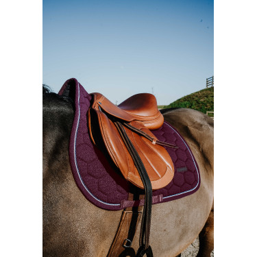 Manta de silla mixta Equithème Honey Burdeos