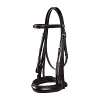 Brida de doma de cuero Dressage Equestro Marrón oscuro