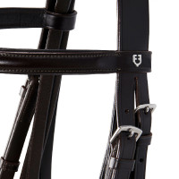 Brida de doma de cuero Dressage Equestro Marrón oscuro