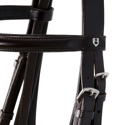 Brida de doma de cuero Dressage Equestro Marrón oscuro