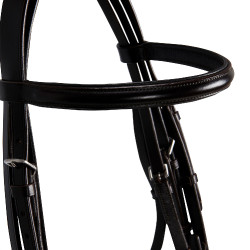 Brida de doma de cuero Dressage Equestro Marrón oscuro
