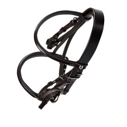 Brida de doma de cuero Dressage Equestro Marrón oscuro