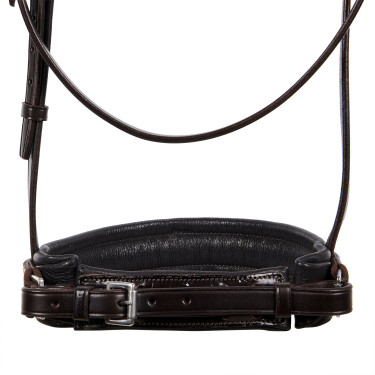 Brida de doma de cuero Dressage Equestro Marrón oscuro
