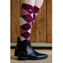 Calcetines Equi-Theme Argyle señora Ciruela / lila Burdeos