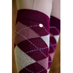 Calcetines Equi-Theme Argyle señora Ciruela / lila Burdeos