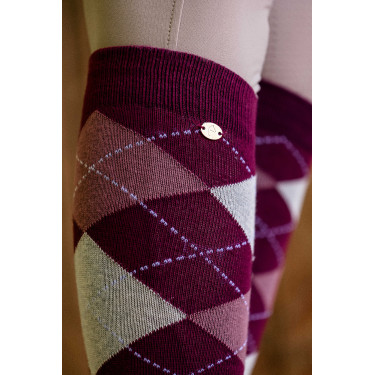 Calcetines Equi-Theme Argyle señora Negro / azúl